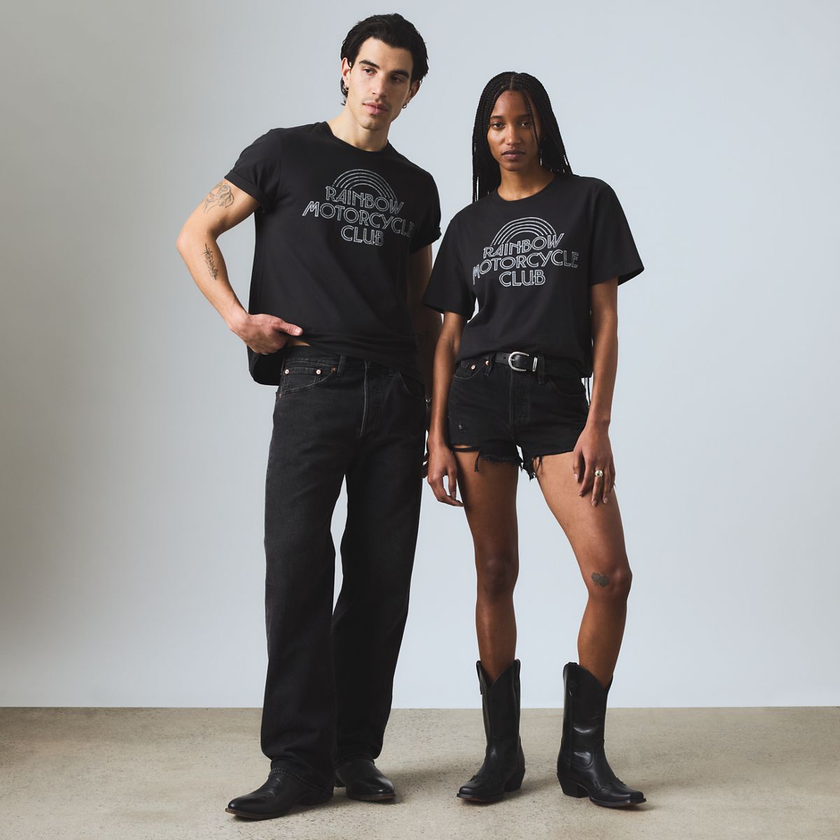 Levi's® Pride Community Tee — Rainbow Moto Club - Black