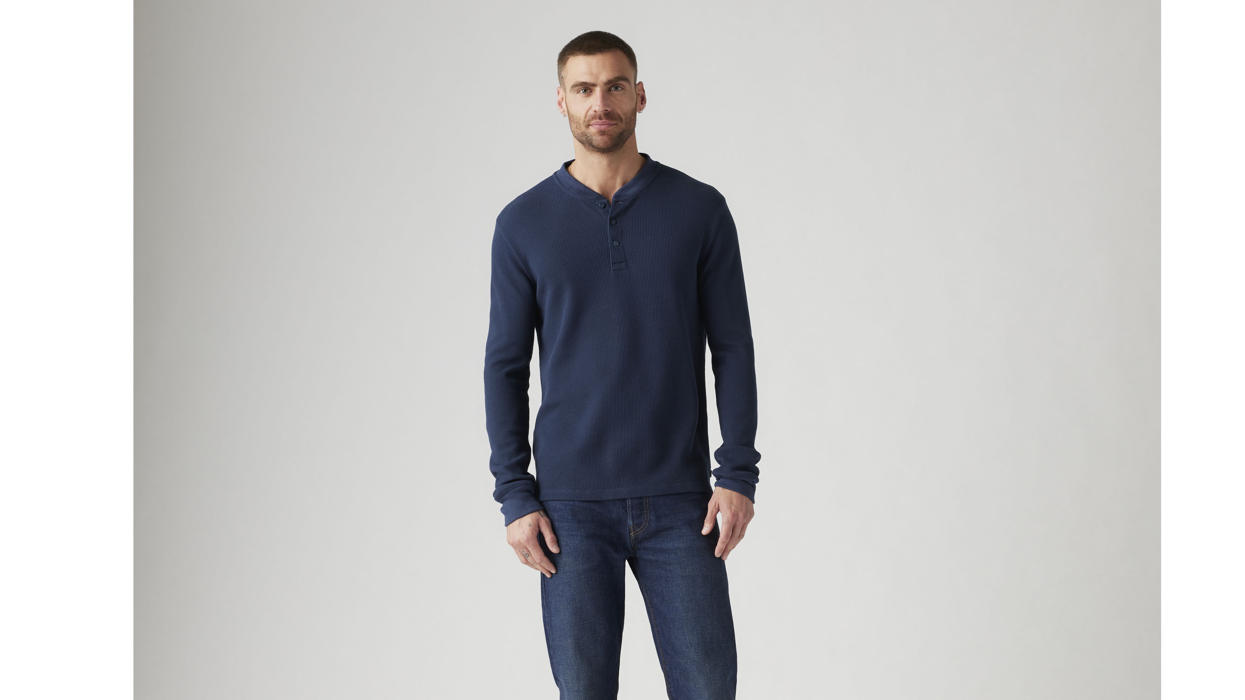 Long Sleeve Thermal Henley 1