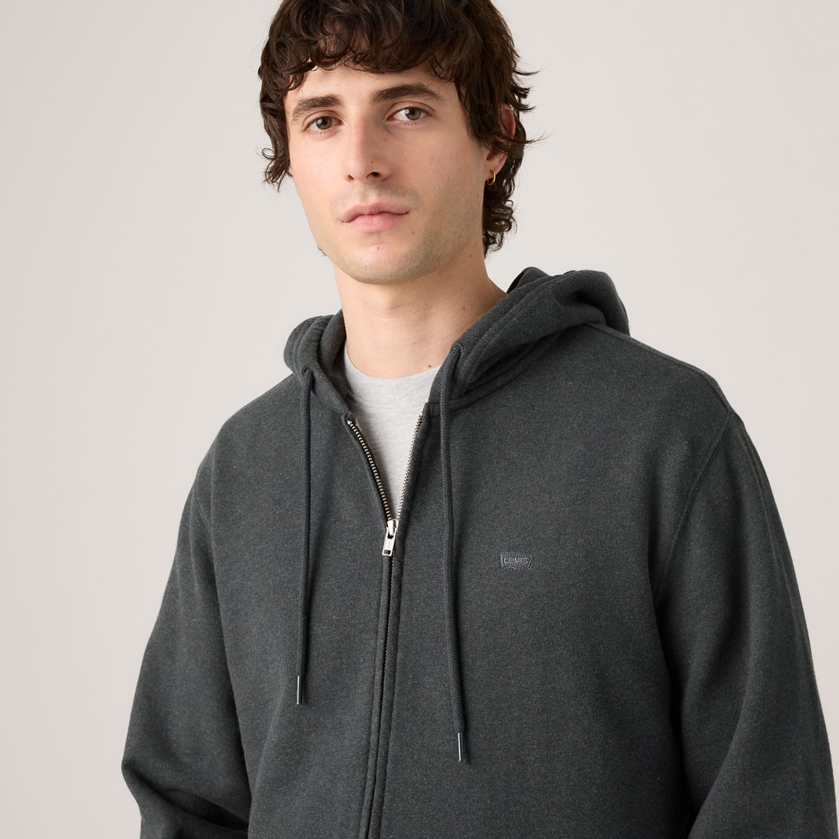 Original Housemark Zip-Up Hoodie — Obsidian Heather - Grey