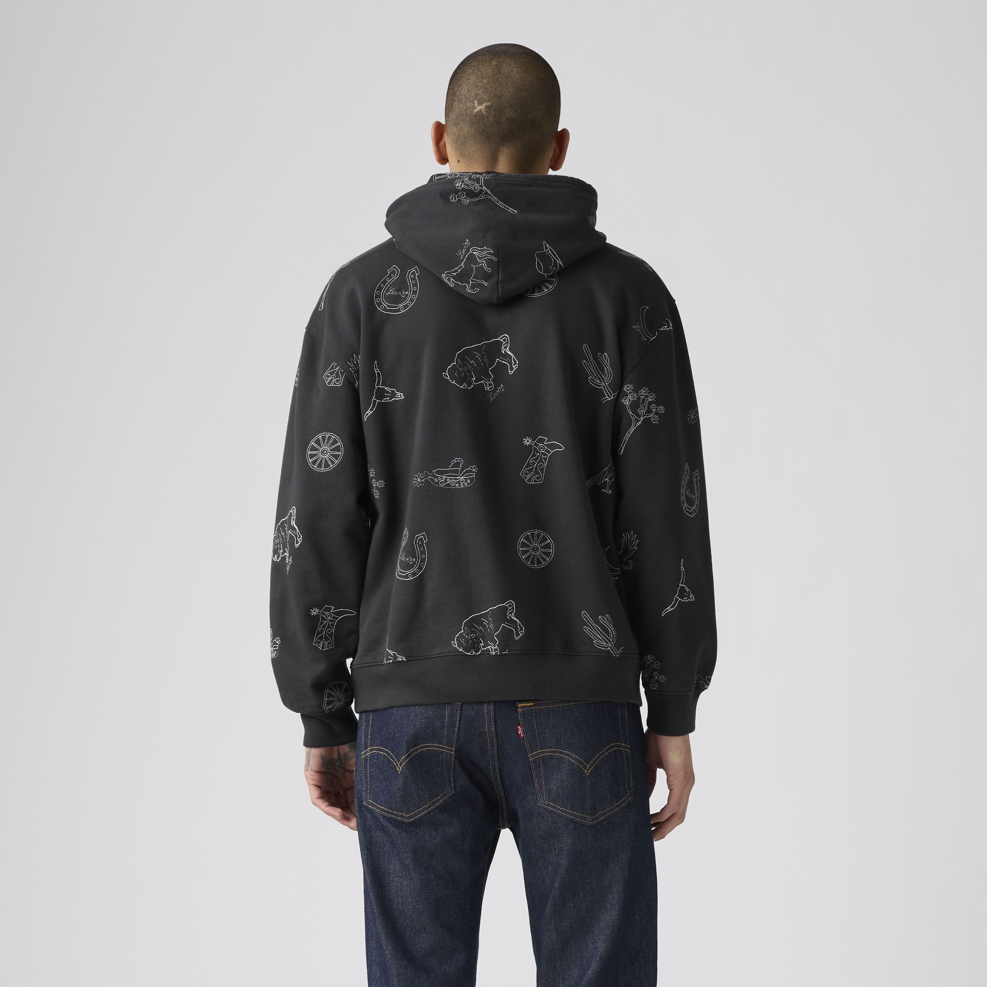 Western Embroidered Hoodie Sweatshirt 3