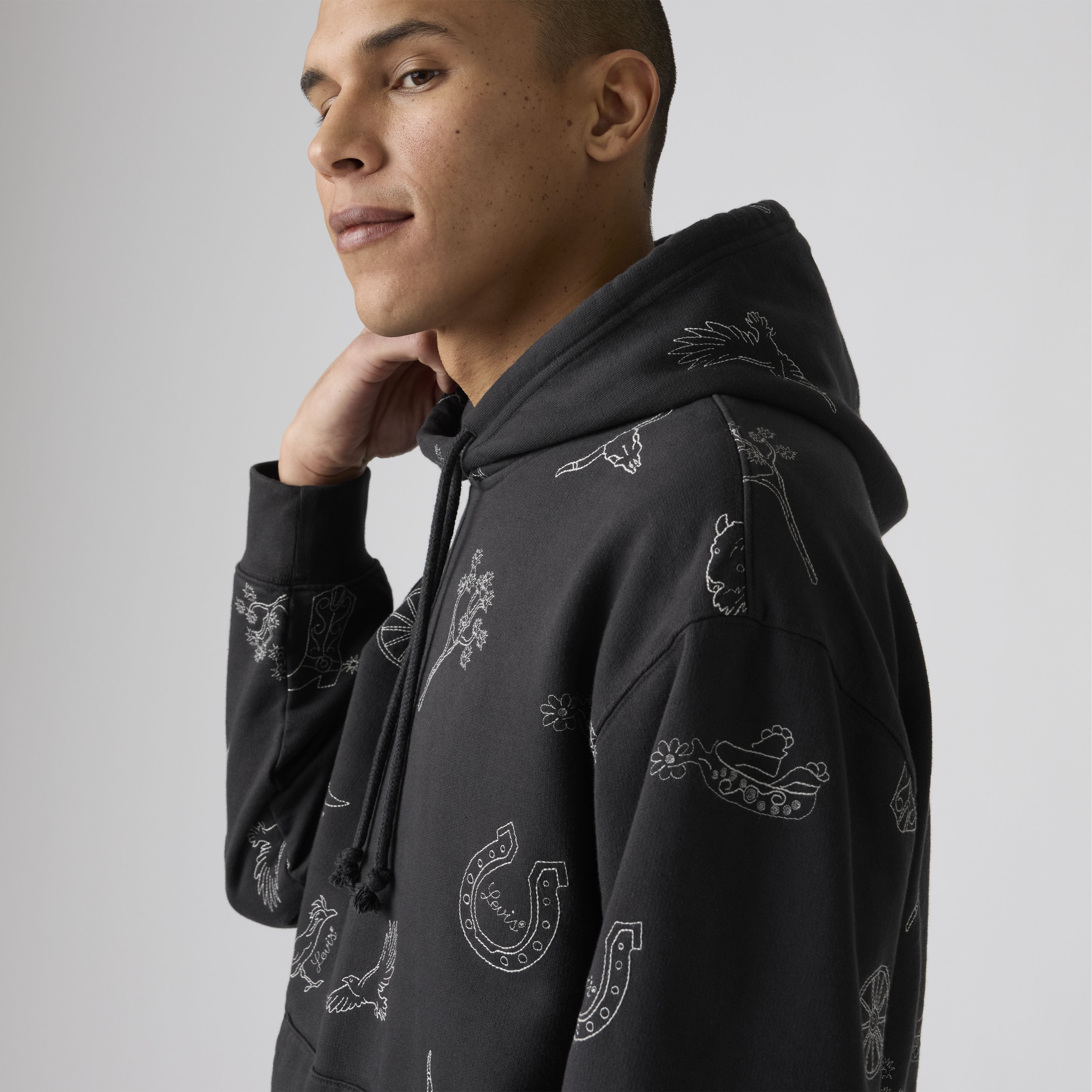 Western Embroidered Hoodie Sweatshirt 4