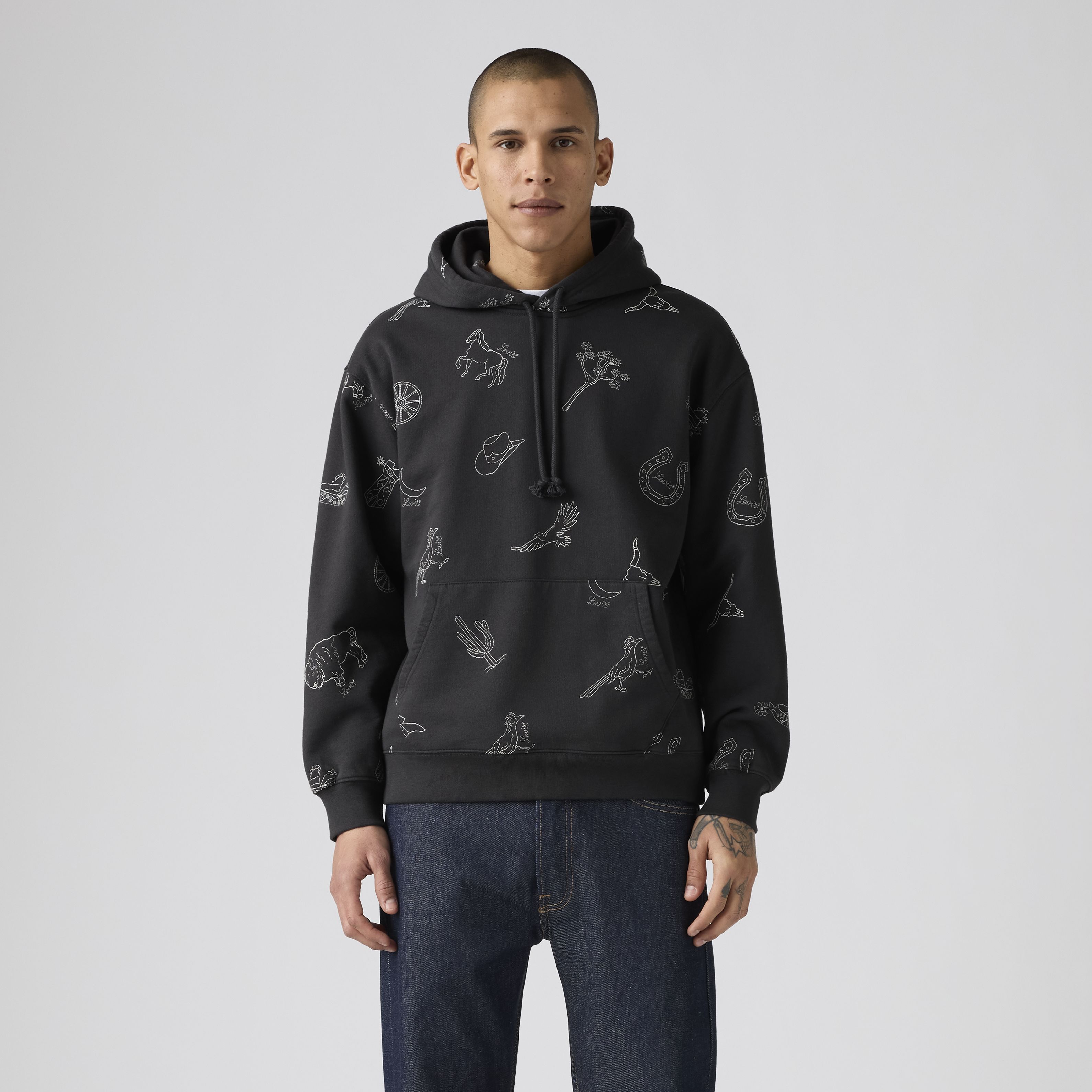 Western Embroidered Hoodie Sweatshirt 13