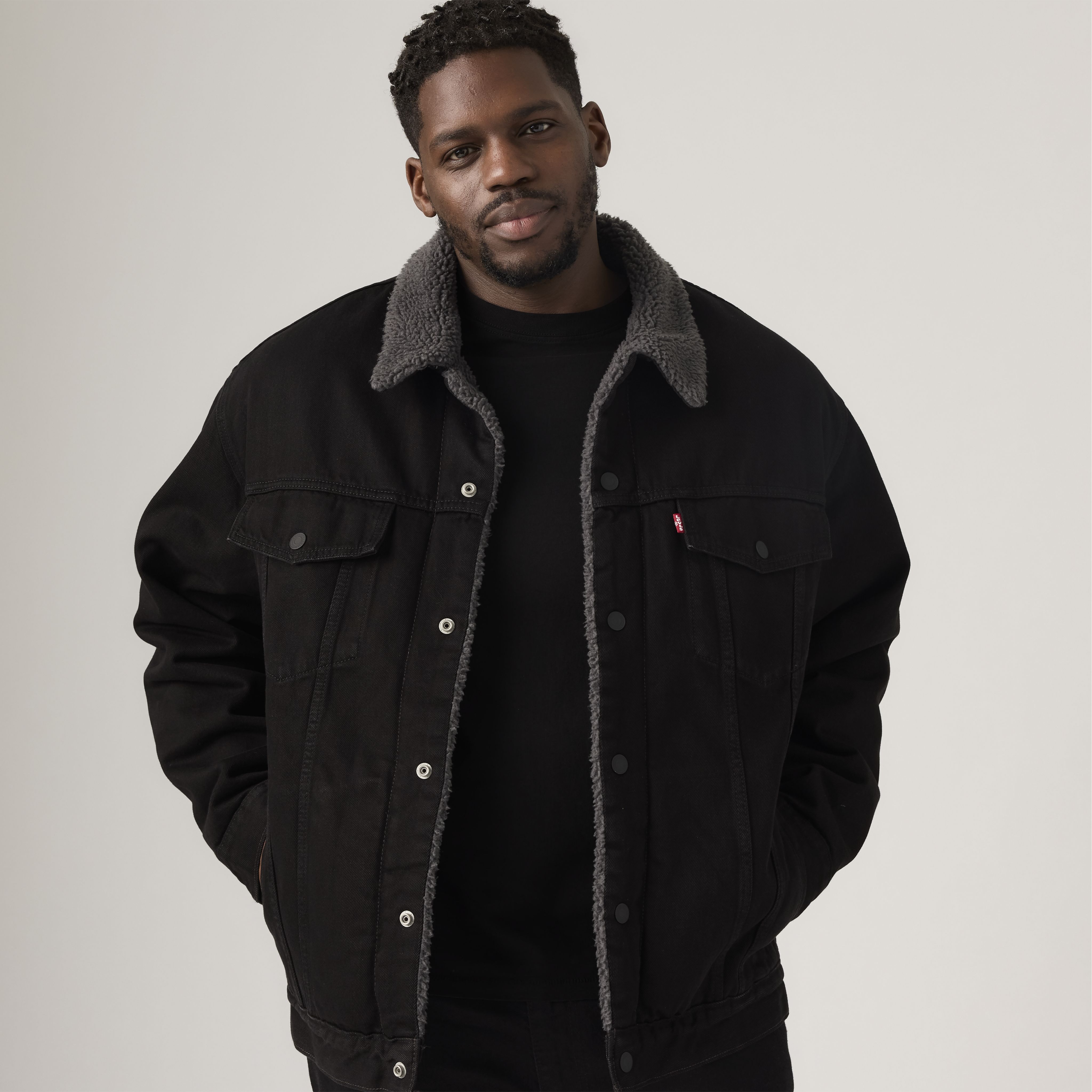 Type Iii Sherpa Trucker Jacket (big) - Black | Levi's® US