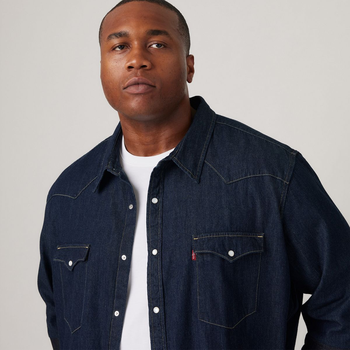 Classic Western Shirt (Big) — Red Cast Rinse - Dark Wash