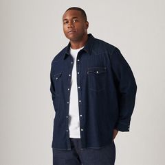 Classic Western Shirt (Big) — Red Cast Rinse - Dark Wash 1