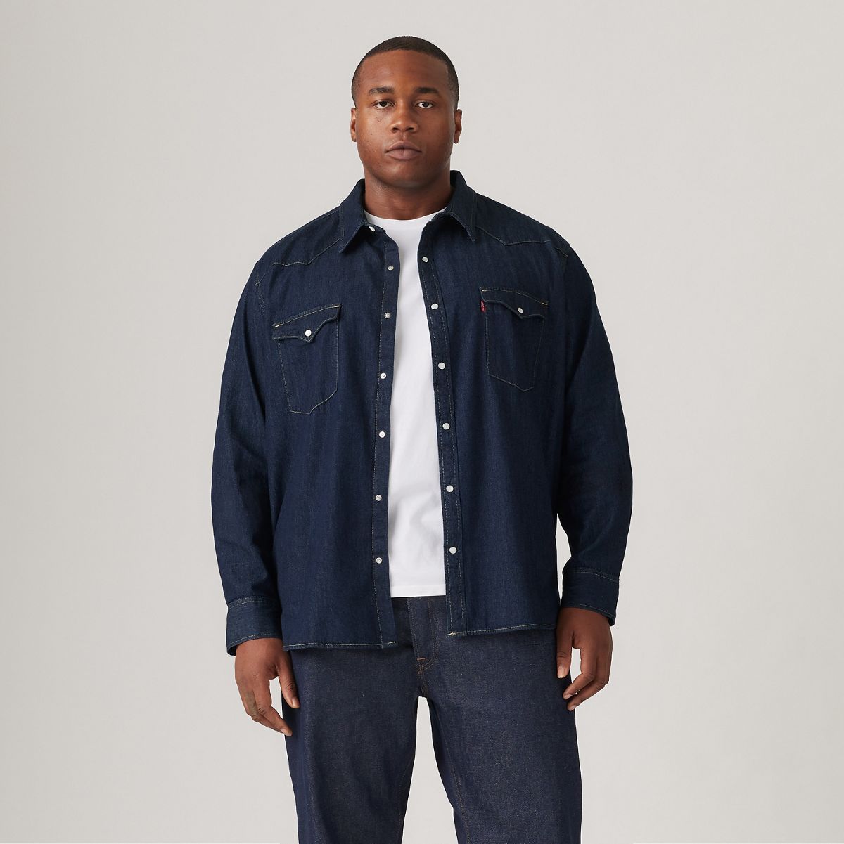 Classic Western Shirt (Big) — Red Cast Rinse - Dark Wash