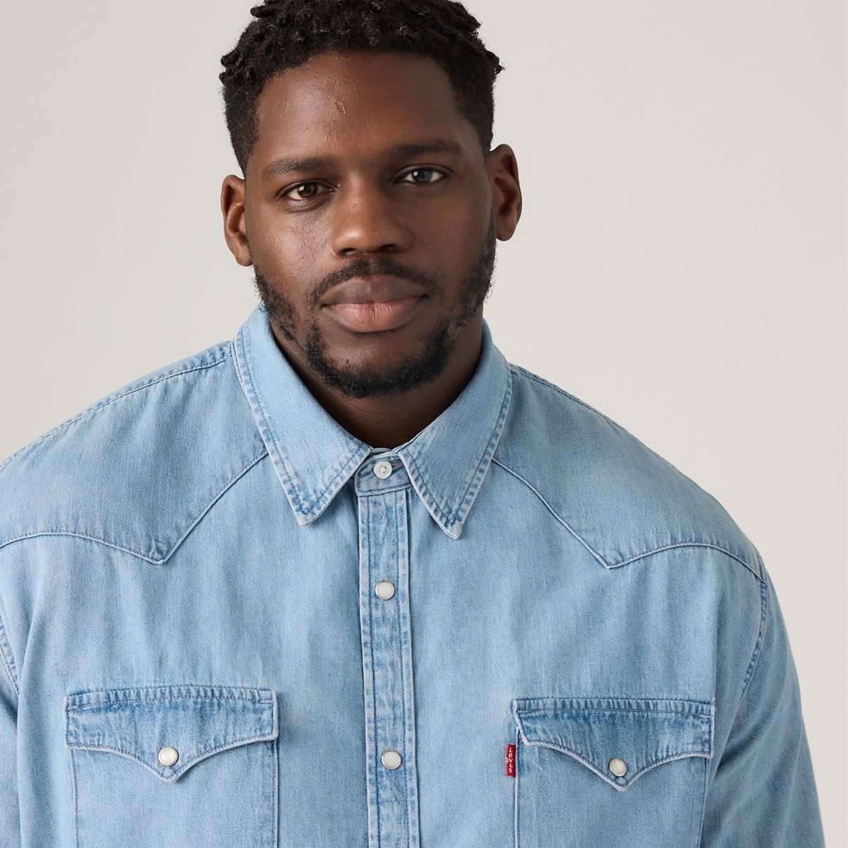 Classic Western Shirt (Big) — Franklin Stonewash - Light Wash