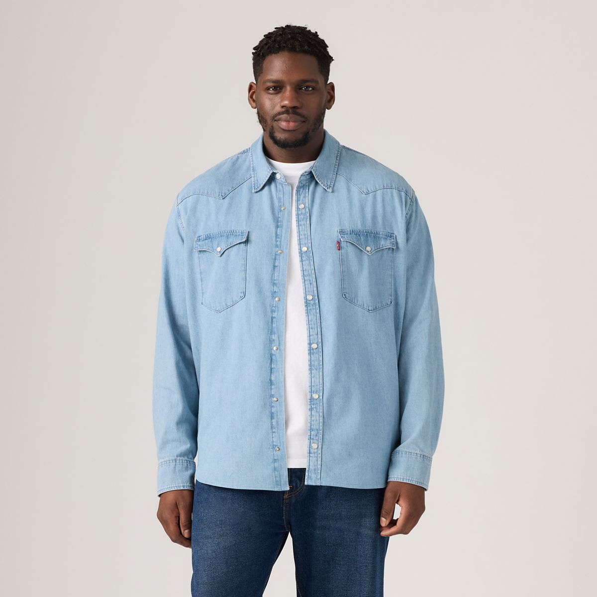 Classic Western Shirt (Big) — Franklin Stonewash - Light Wash