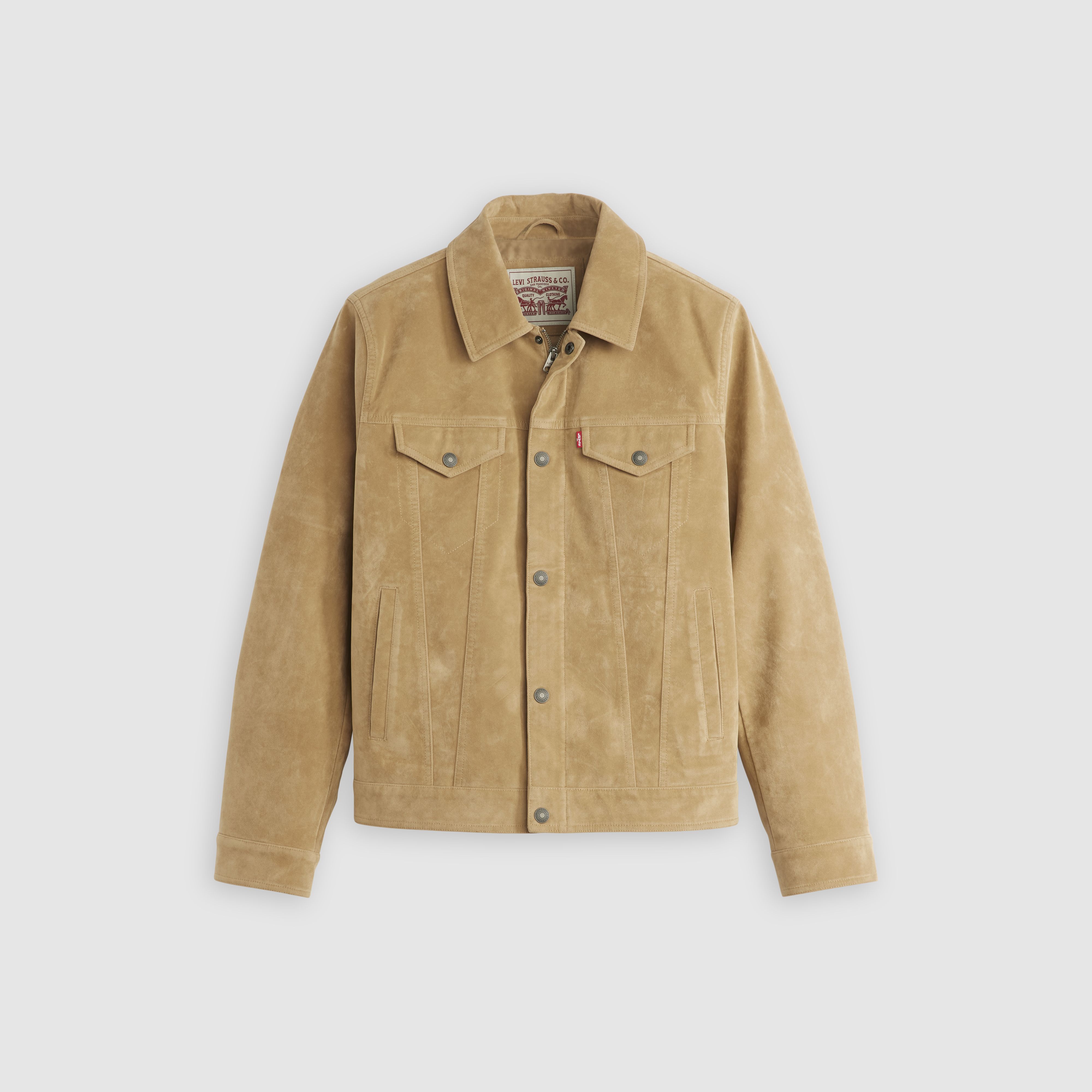 Vintage Faux Cow Suede Trucker Jacket - Brown | Levi's® US