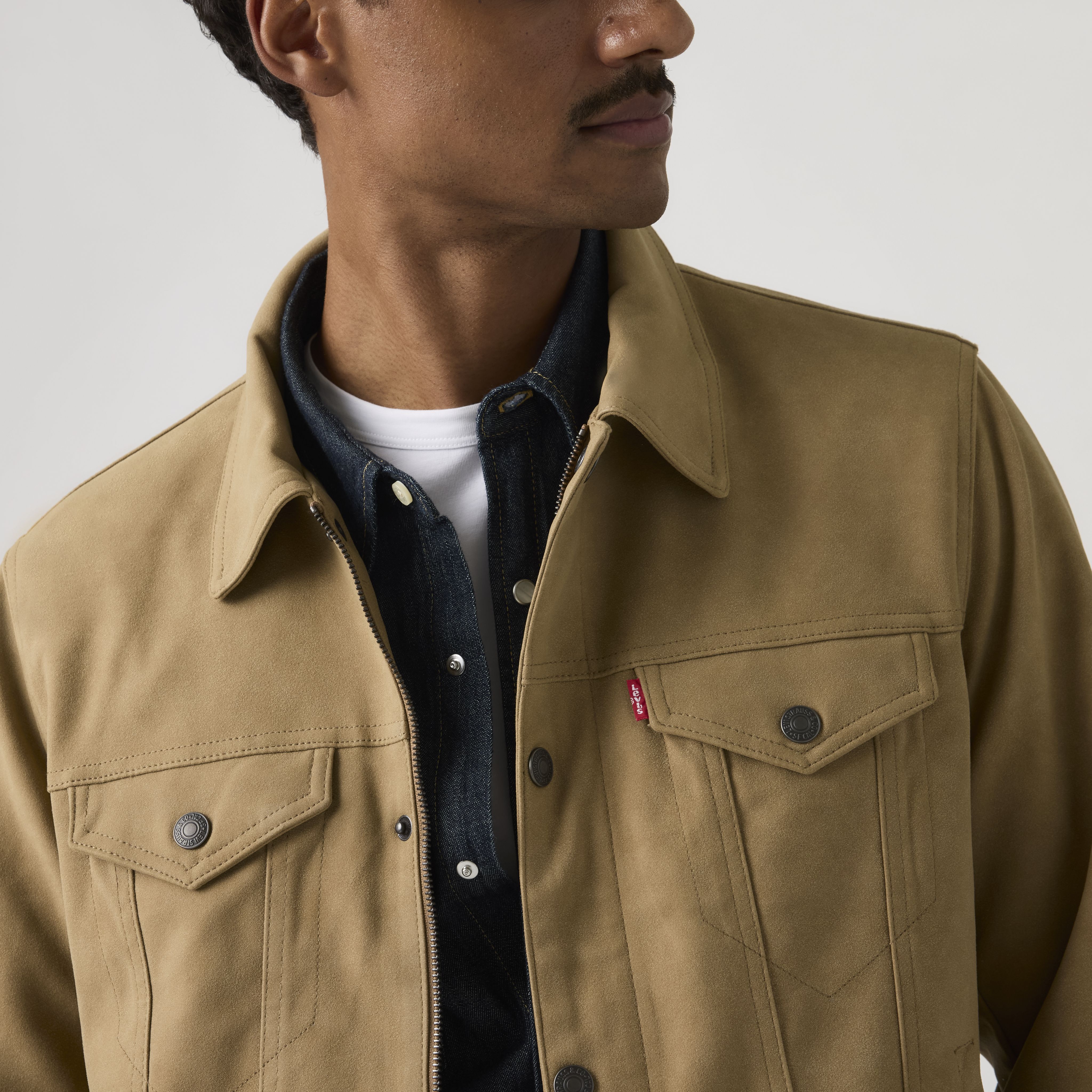 Vintage Faux Cow Suede Trucker Jacket - Brown | Levi's® US