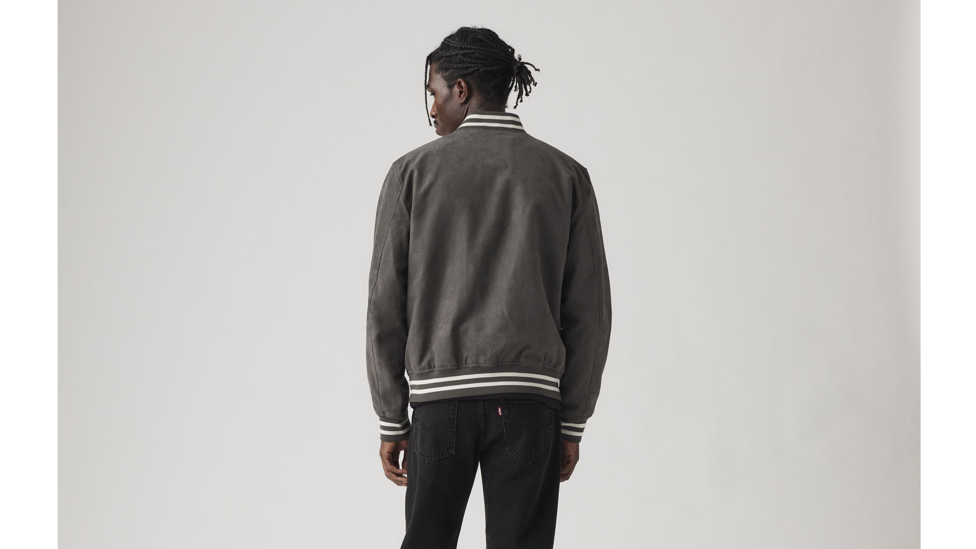 Faux Suede Varsity Jacket 2