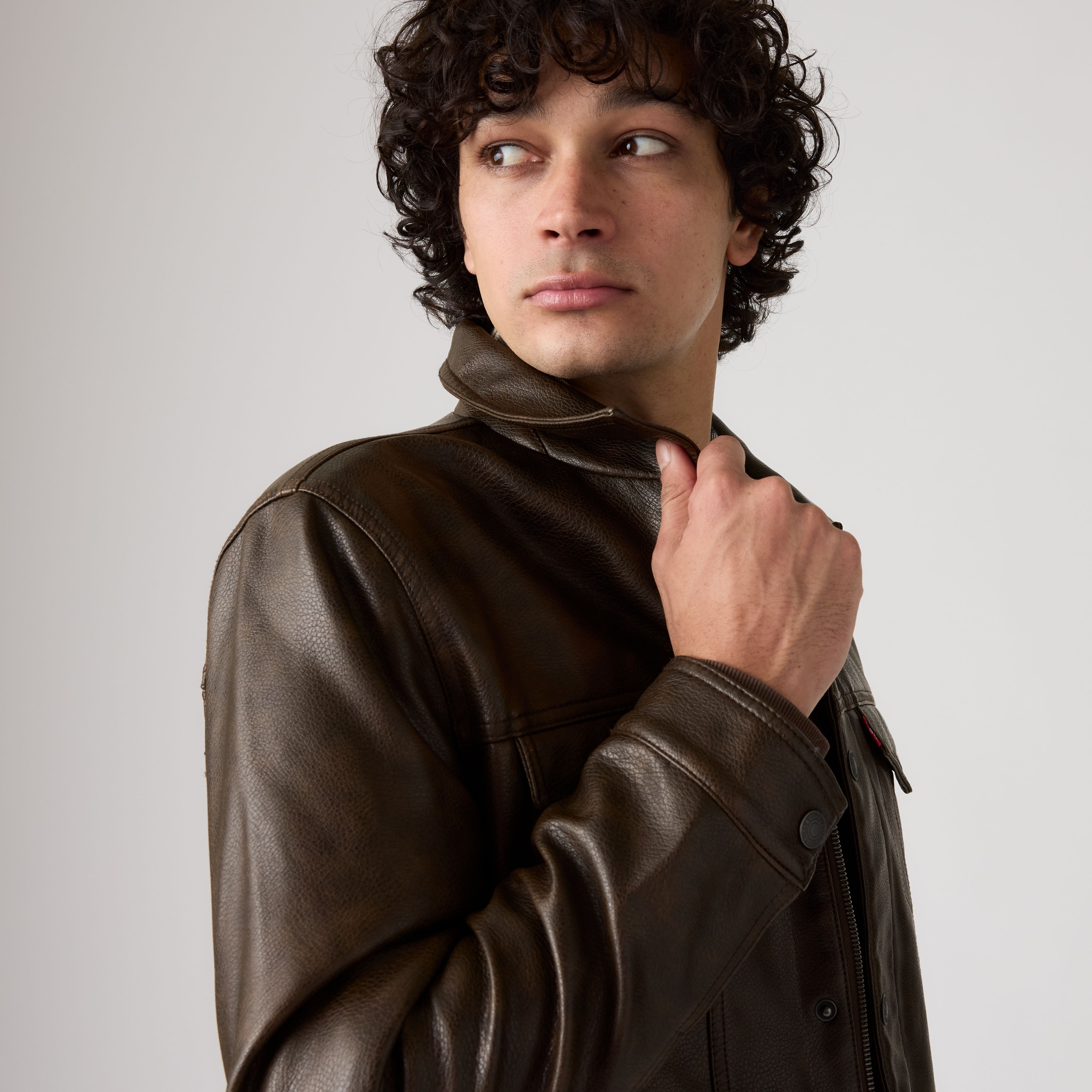 Faux Leather Trucker Jacket 2