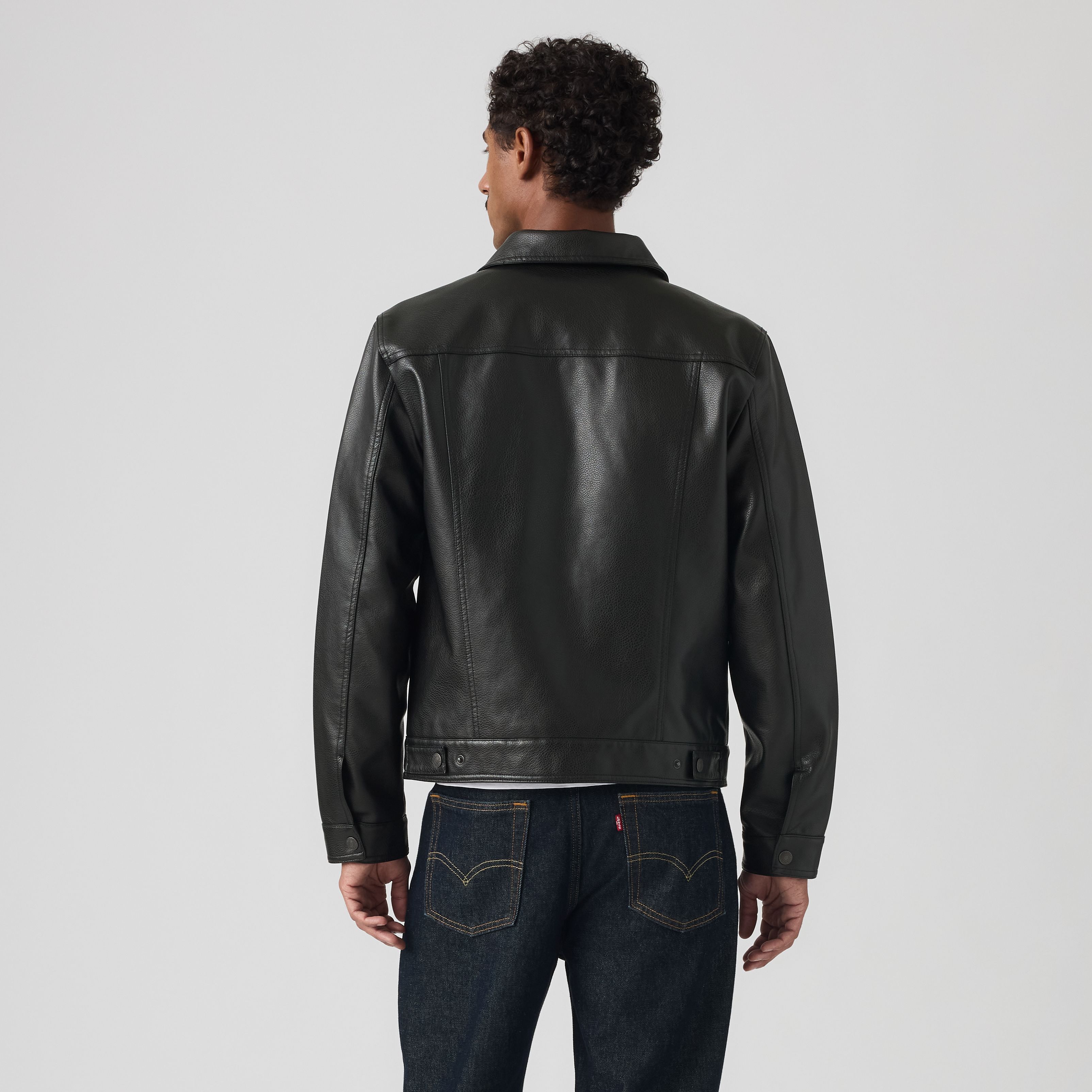Faux Leather Trucker Jacket 4