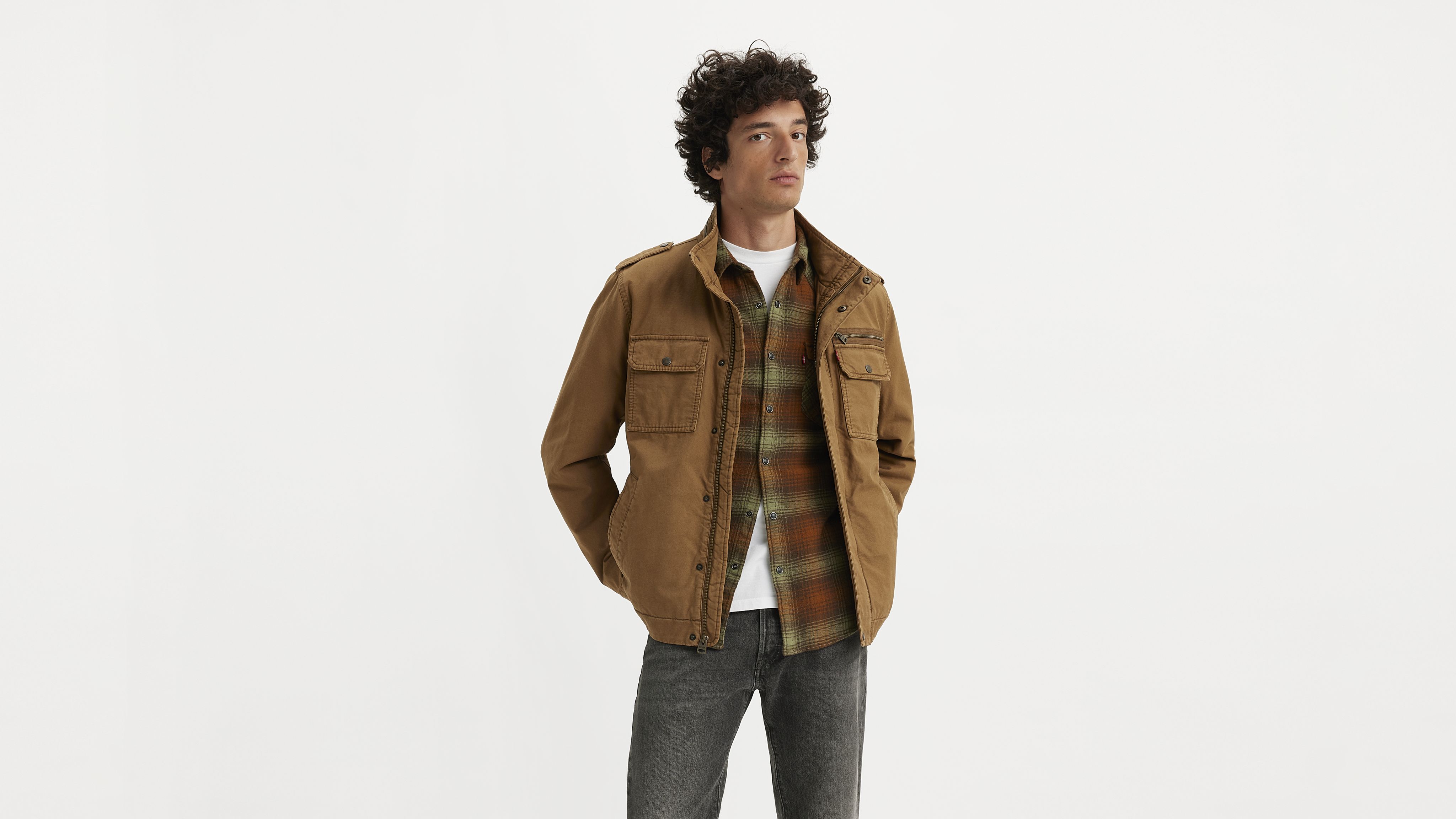 Cotton Military Jacket - Brown | Levi's® US