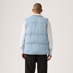 Utility Quilted Vest — Denim - Blue 4