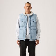 Utility Quilted Vest — Denim - Blue 3