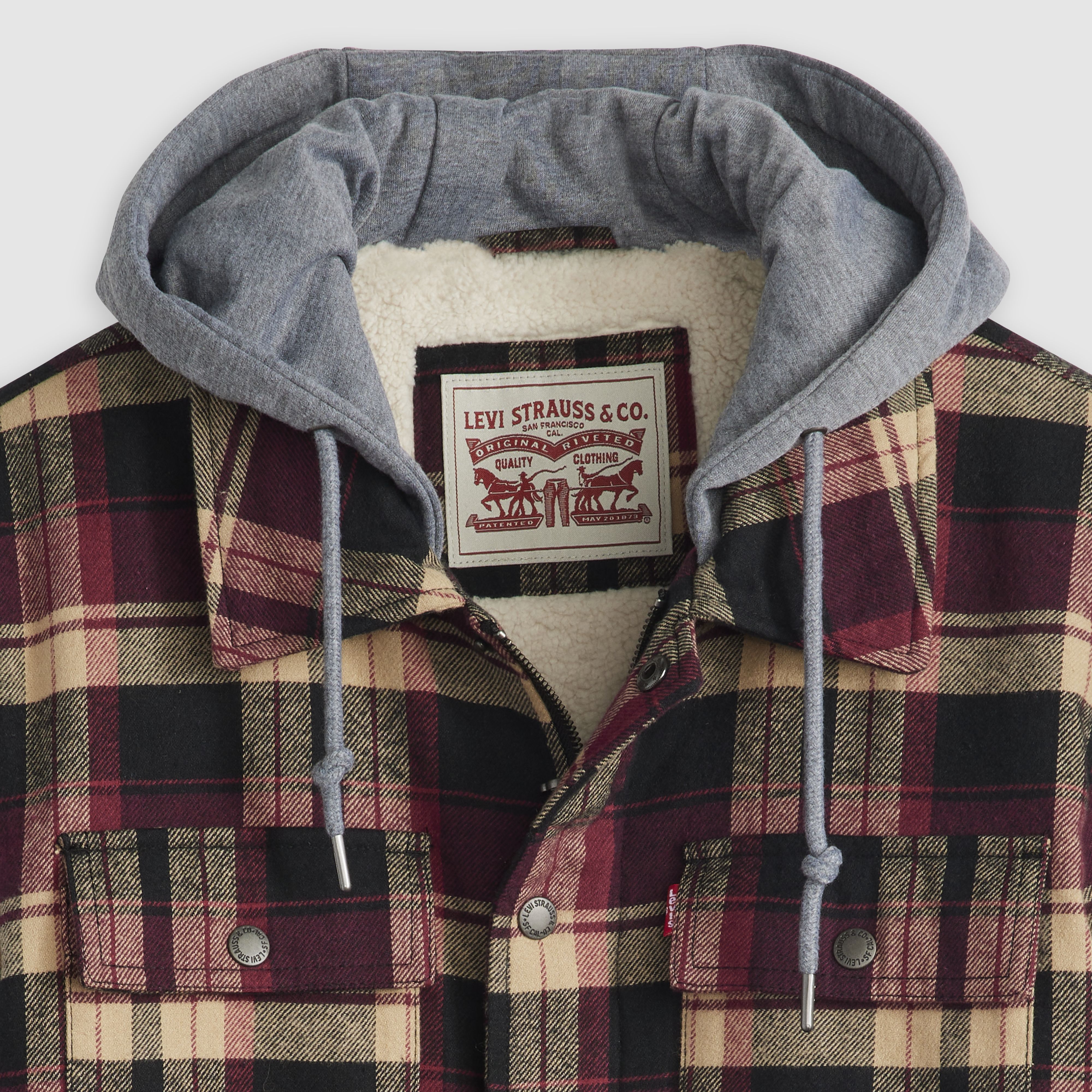 Cotton Plaid Sherpa Lined Shacket 4
