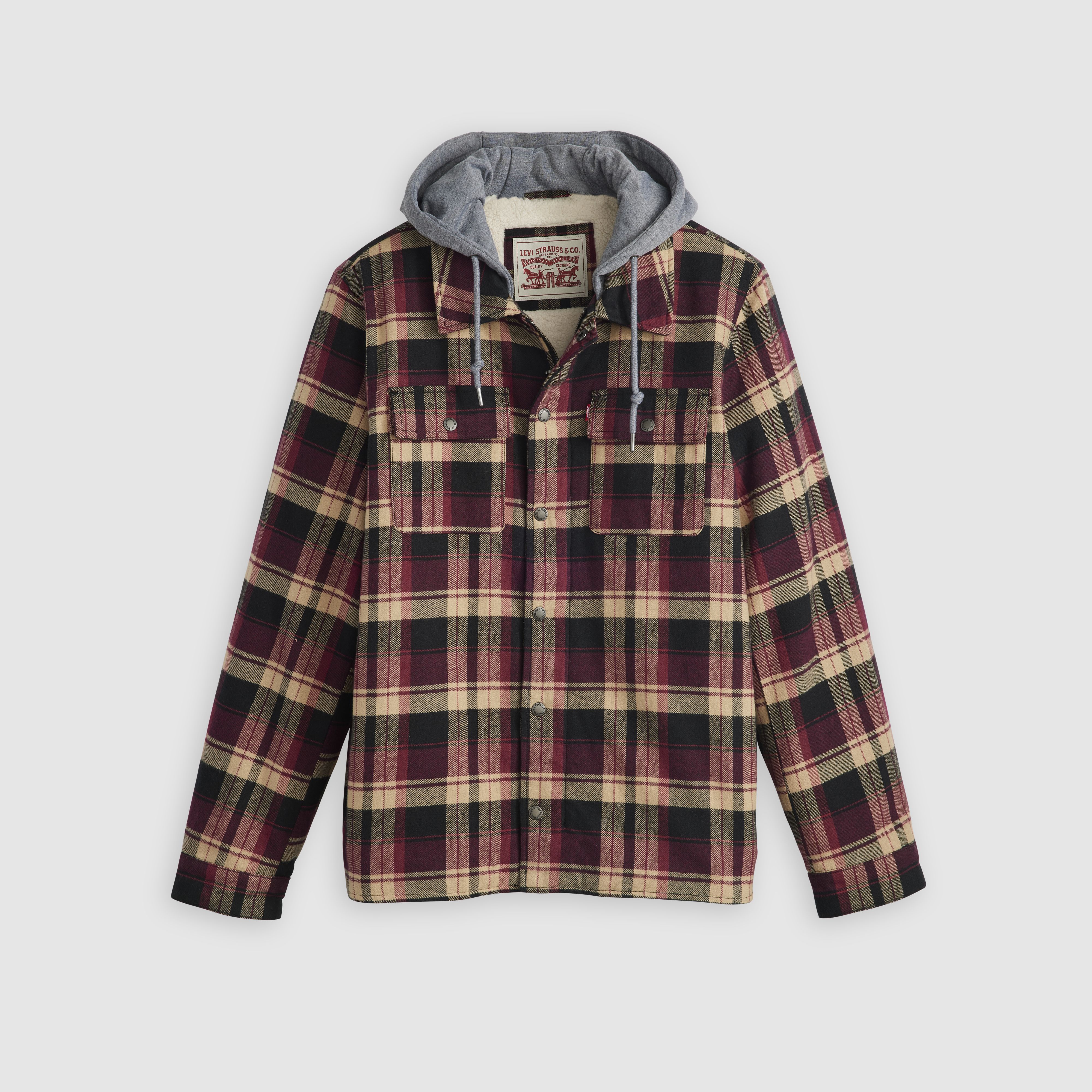 Cotton Plaid Sherpa Lined Shacket 3