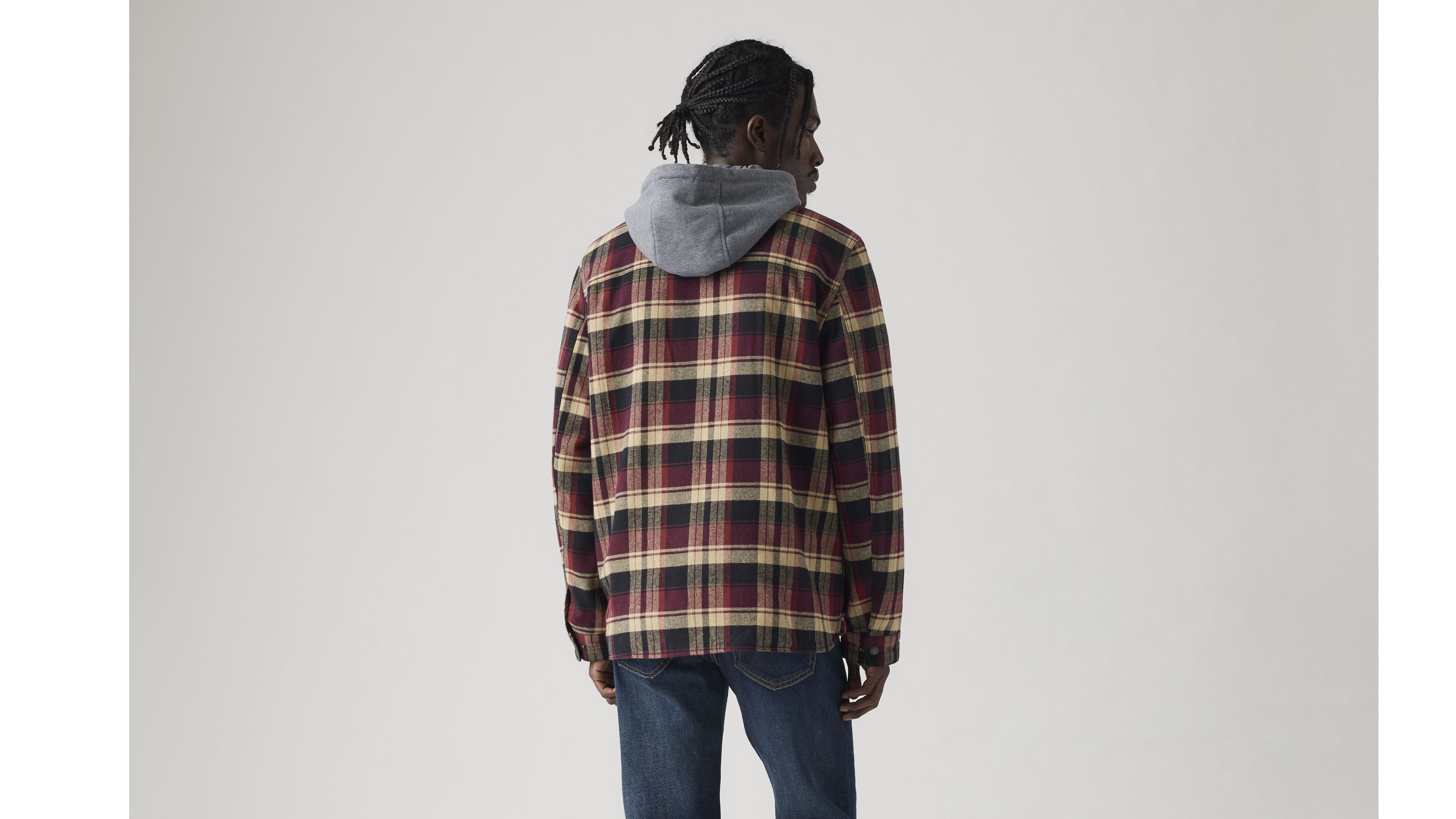 Cotton Plaid Sherpa Lined Shacket 2