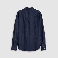 Barstow Standard Western Denim Shirt — Red Cast Rinse - Dark Wash 6
