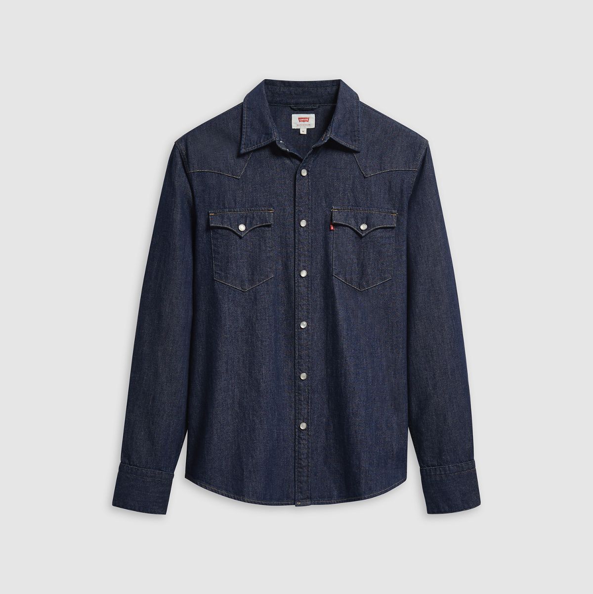 Barstow Standard Western Denim Shirt — Red Cast Rinse - Dark Wash