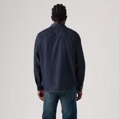 Barstow Standard Western Denim Shirt — Red Cast Rinse - Dark Wash 4