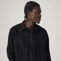 Barstow Standard Western Denim Shirt — Marble Black - Black 4