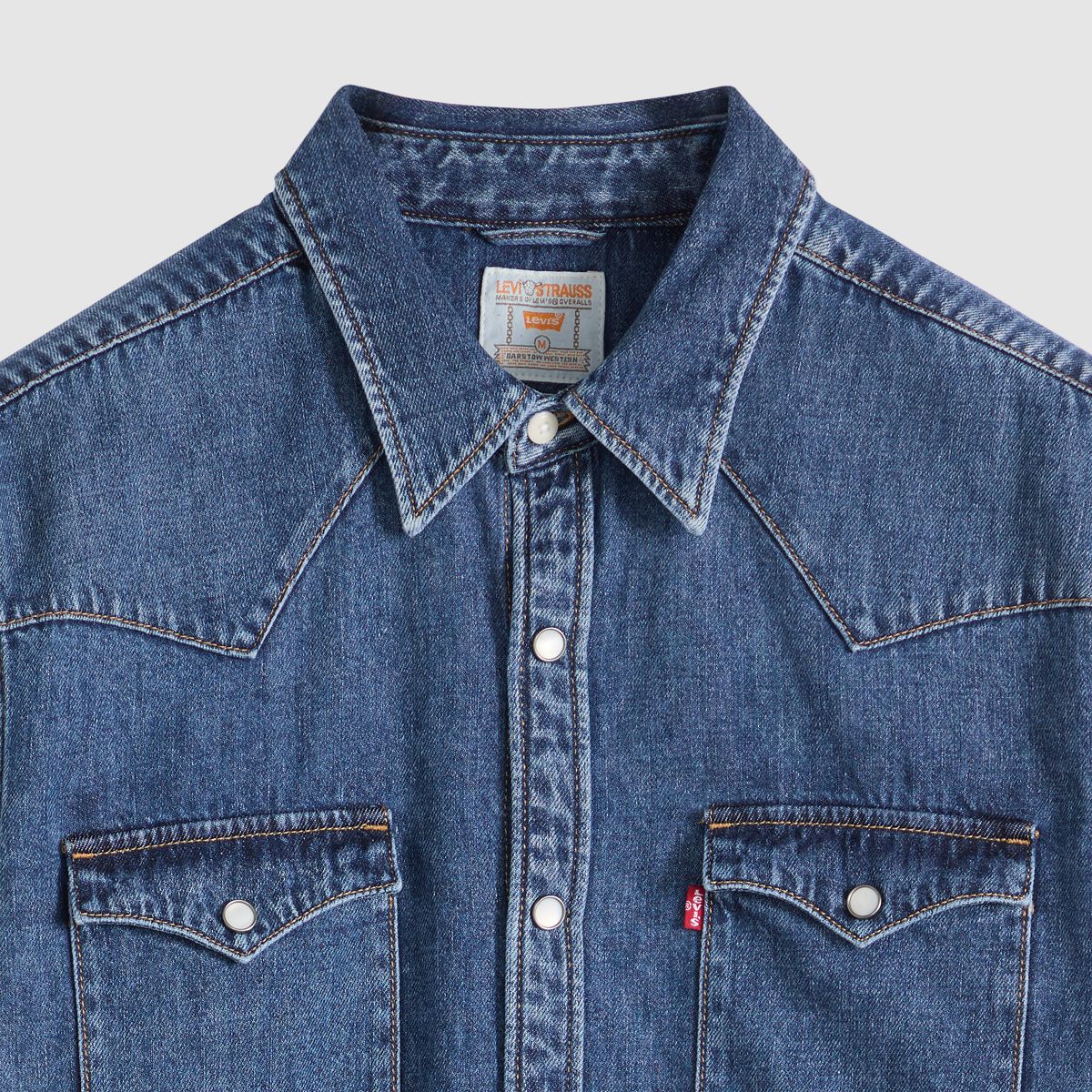 Barstow Standard Western Denim Shirt — Solucell Western - Medium Wash
