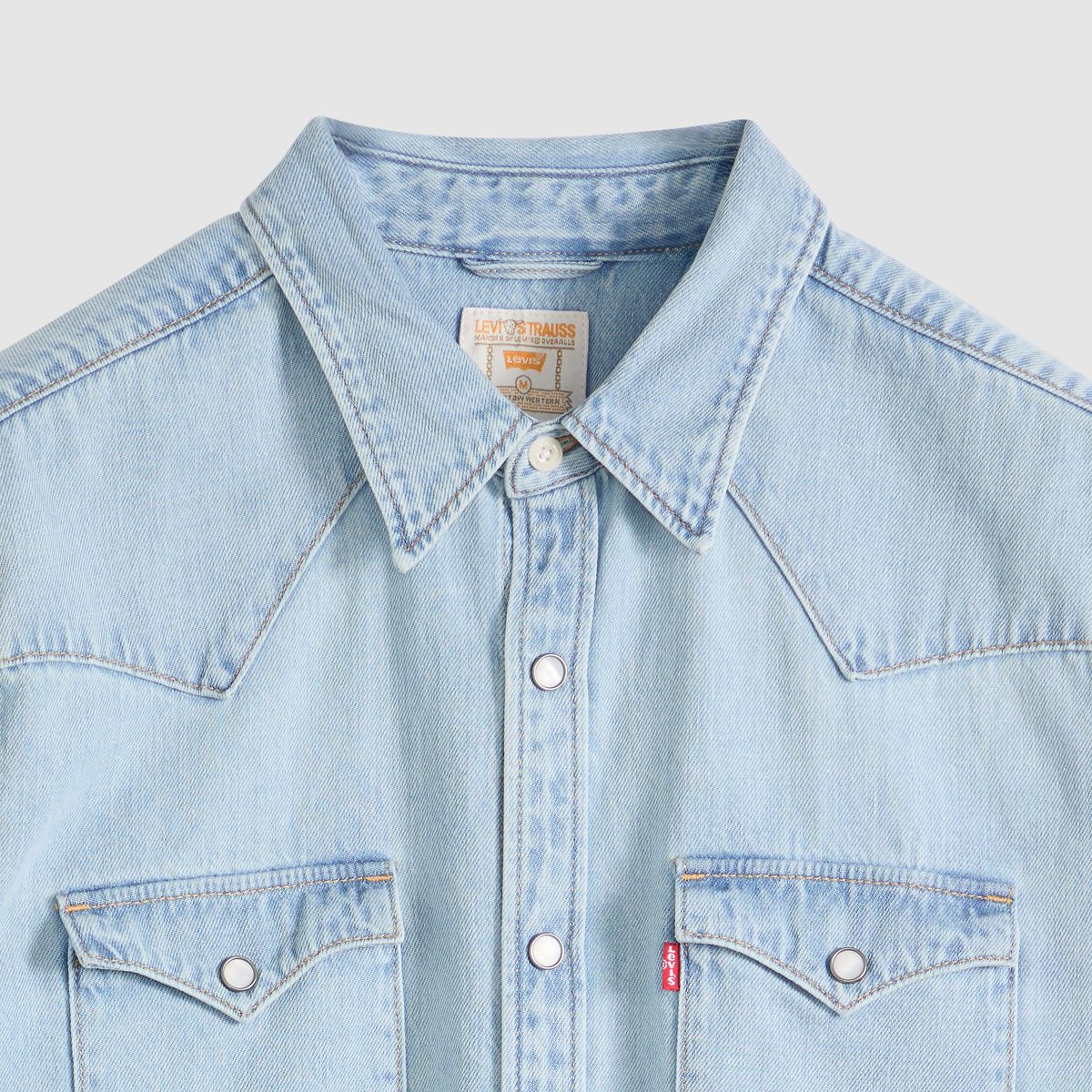 Barstow Standard Western Denim Shirt — Solucell Worn-In - Light Wash