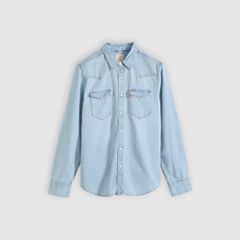 Barstow Standard Western Denim Shirt — Solucell Worn-In - Light Wash 5