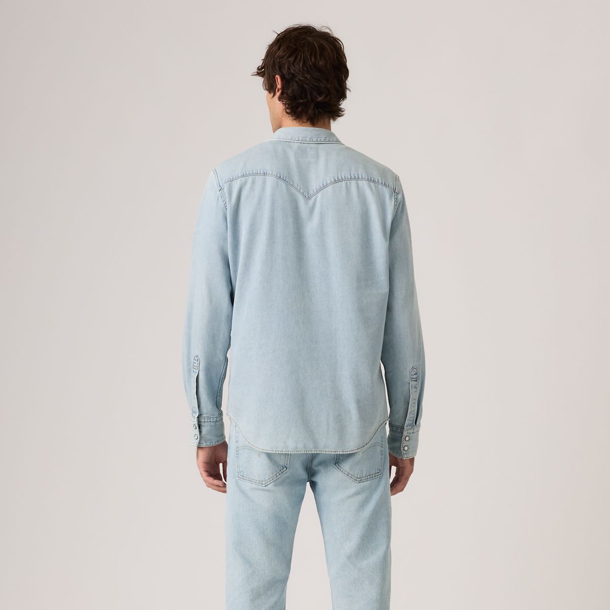 Barstow Standard Western Denim Shirt — Solucell Worn-In - Light Wash