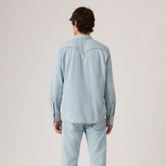 Barstow Standard Western Denim Shirt — Solucell Worn-In - Light Wash 4