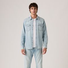 Barstow Standard Western Denim Shirt — Solucell Worn-In - Light Wash 3