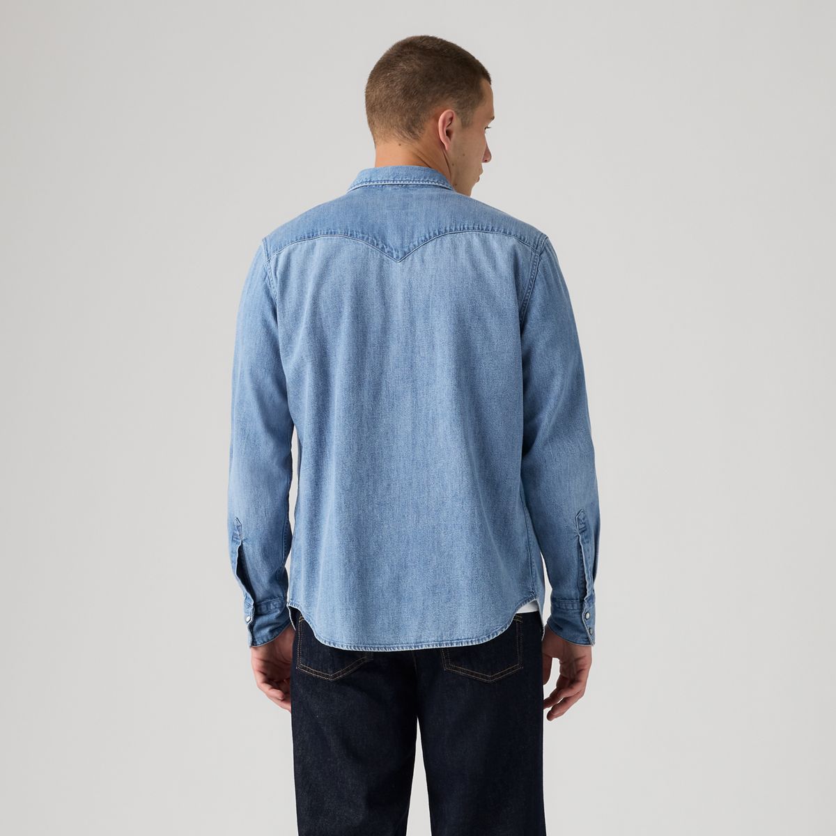 Barstow Standard Western Denim Shirt — Blue Sky Mountian Light - Light Wash