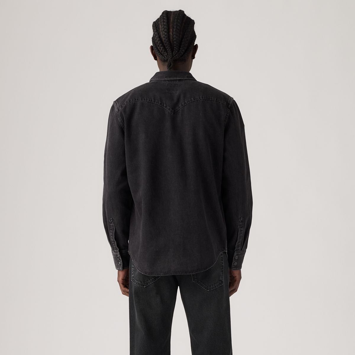 Barstow Standard Western Denim Shirt — Thermodapt Black - Black