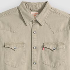 Barstow Standard Western Denim Shirt — Parris Summers Garment Dye - Tan 6