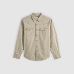 Barstow Standard Western Denim Shirt — Parris Summers Garment Dye - Tan 5