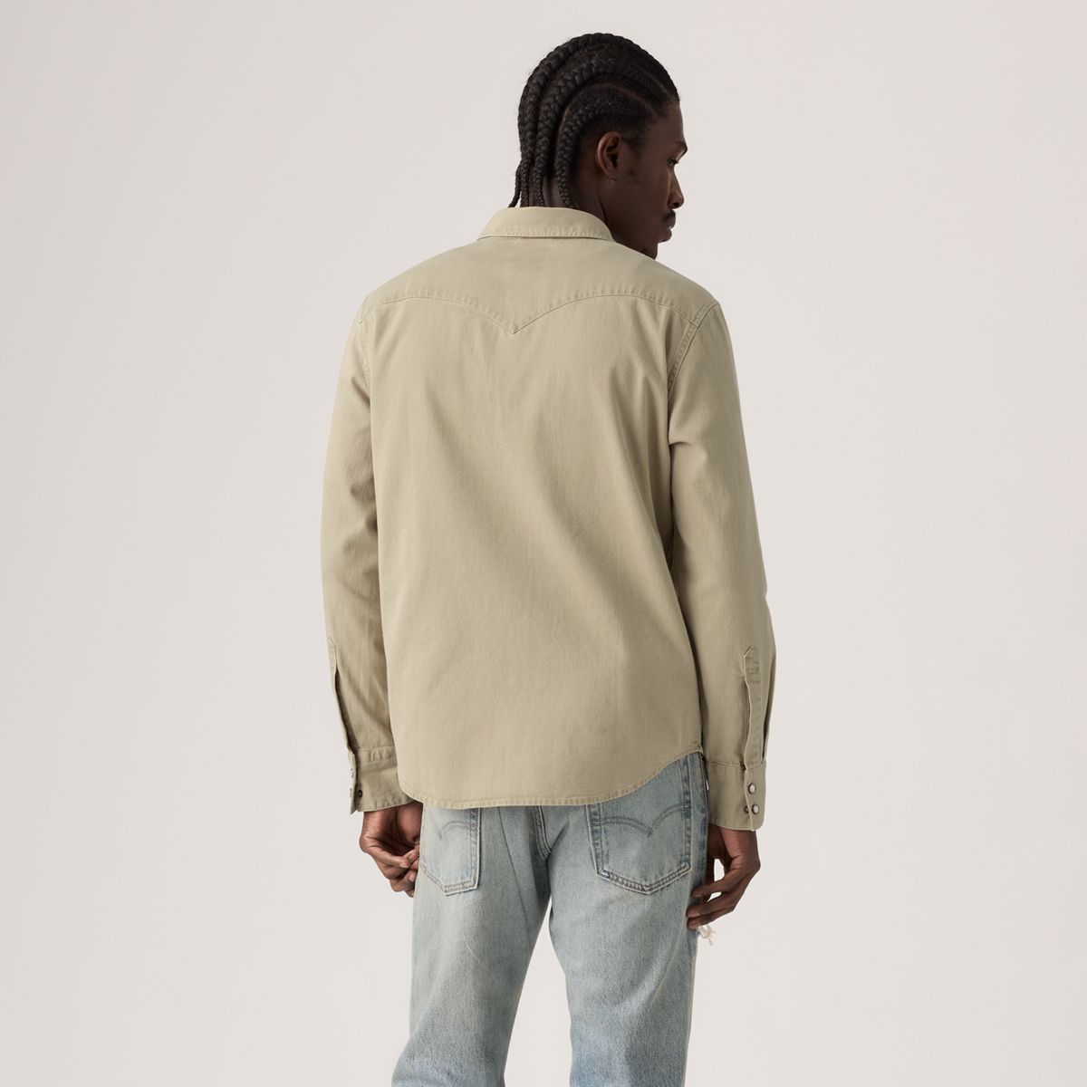 Barstow Standard Western Denim Shirt — Parris Summers Garment Dye - Tan