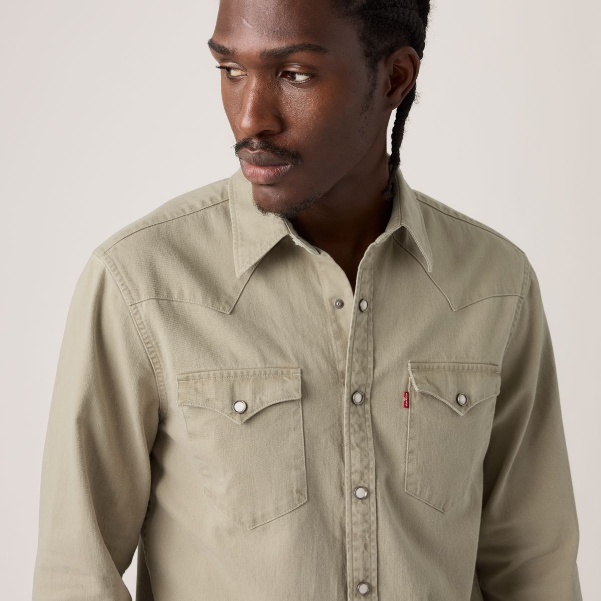 Barstow Standard Western Denim Shirt — Parris Summers Garment Dye - Tan
