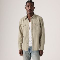 Barstow Standard Western Denim Shirt — Parris Summers Garment Dye - Tan 1