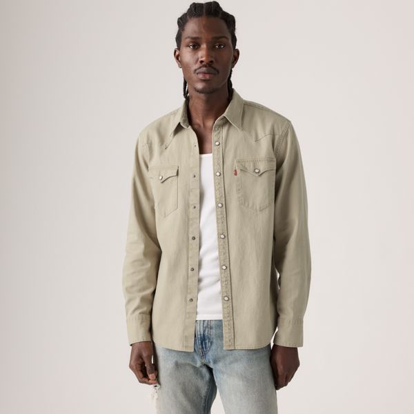 Barstow Standard Western Denim Shirt — Parris Summers Garment Dye - Tan