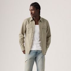 Barstow Standard Western Denim Shirt — Parris Summers Garment Dye - Tan 3