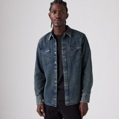 Barstow Standard Western Denim Shirt — Midnight Blue/Black Denim - Dark Wash 1