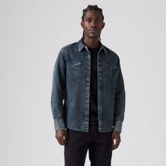 Barstow Standard Western Denim Shirt — Midnight Blue/Black Denim - Dark Wash 3
