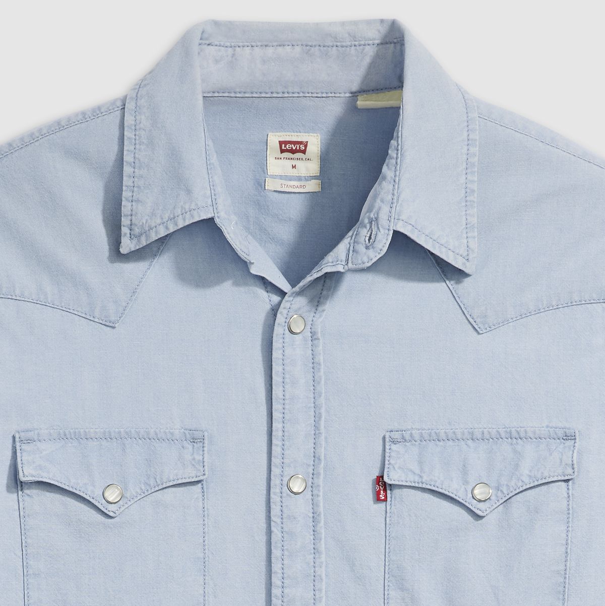 Classic Western Denim Shirt — Evergreen Lt Chambray - Blue