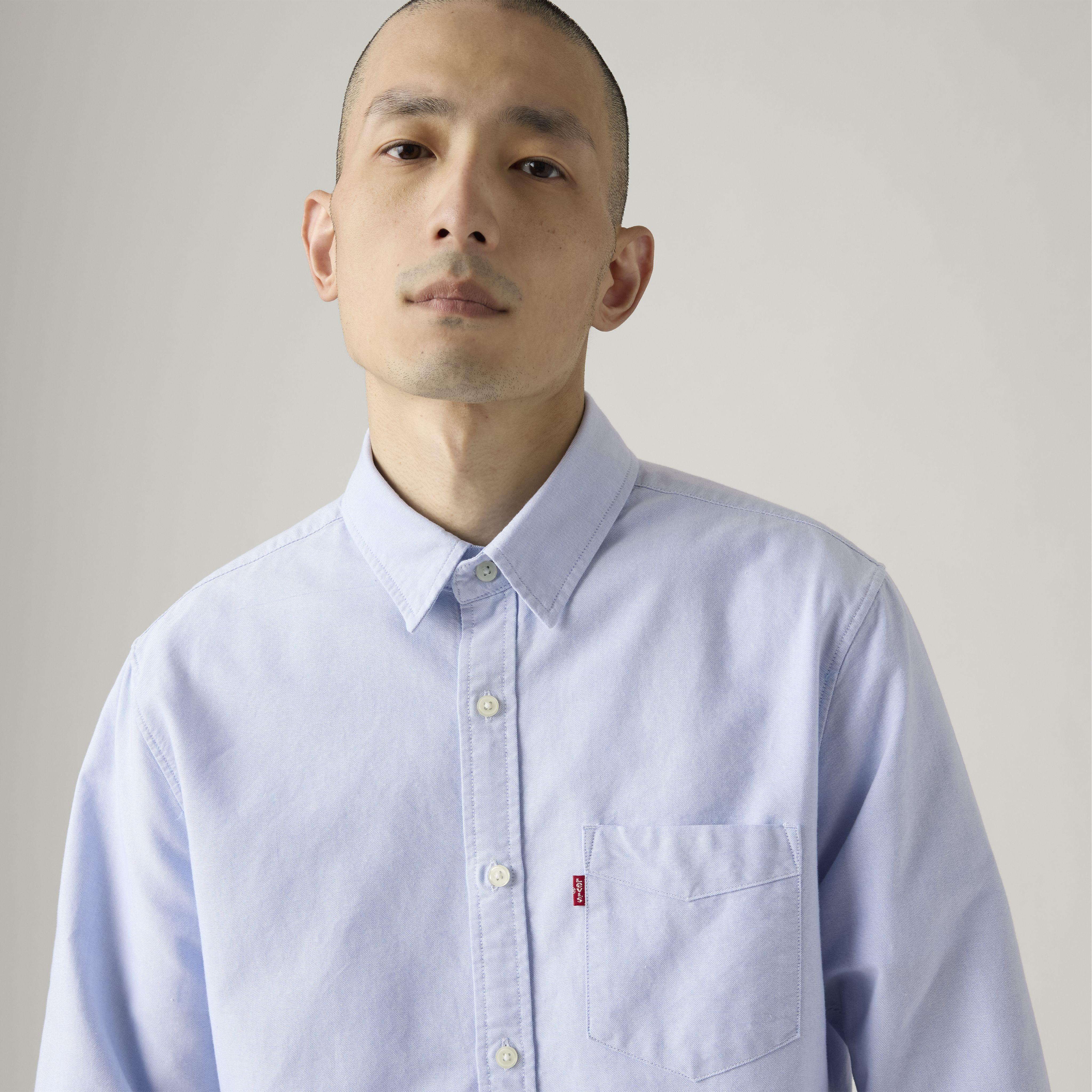 Sunset One Pocket Standard Fit Oxford Shirt 4