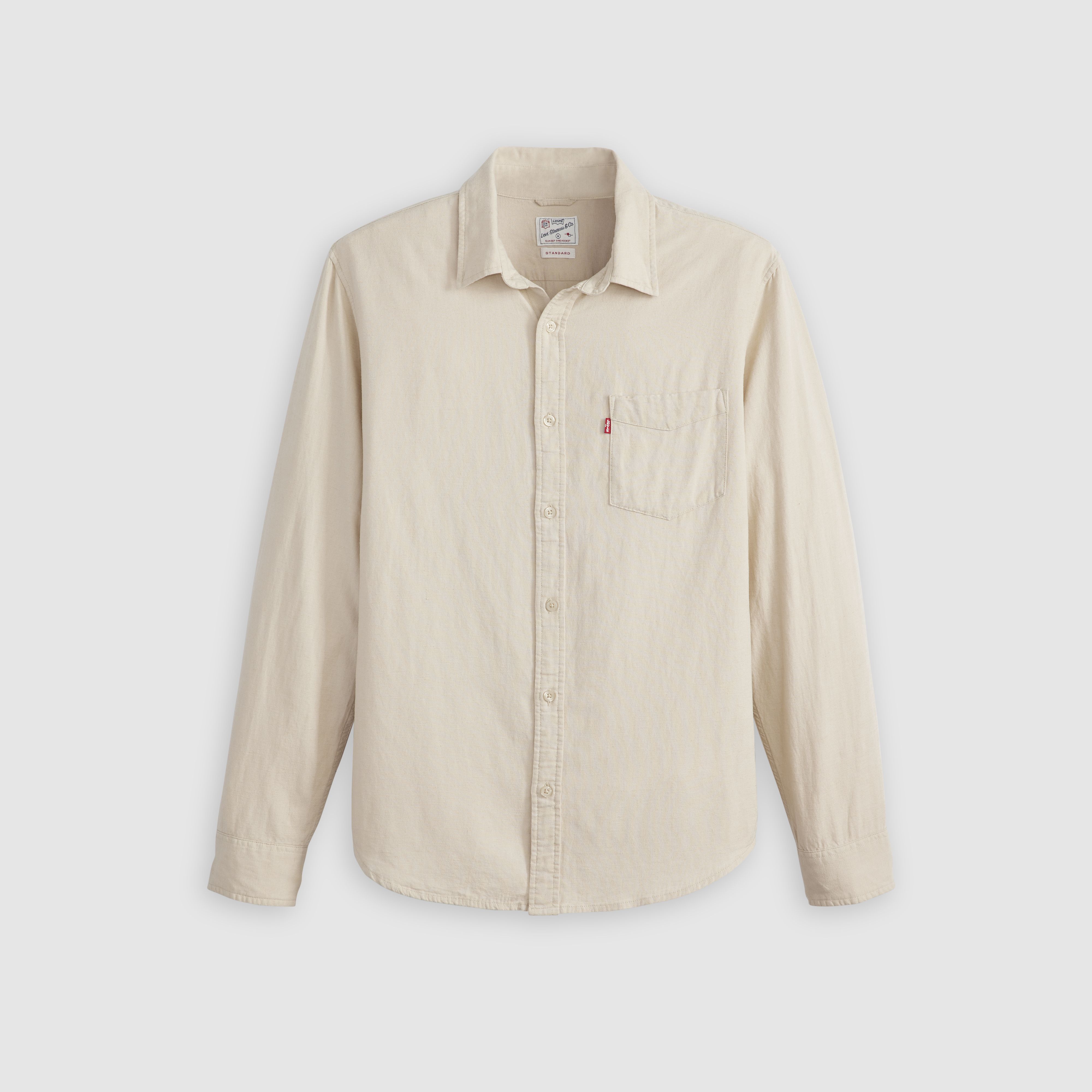 Sunset One Pocket Cotton Linen Standard Fit Shirt 5