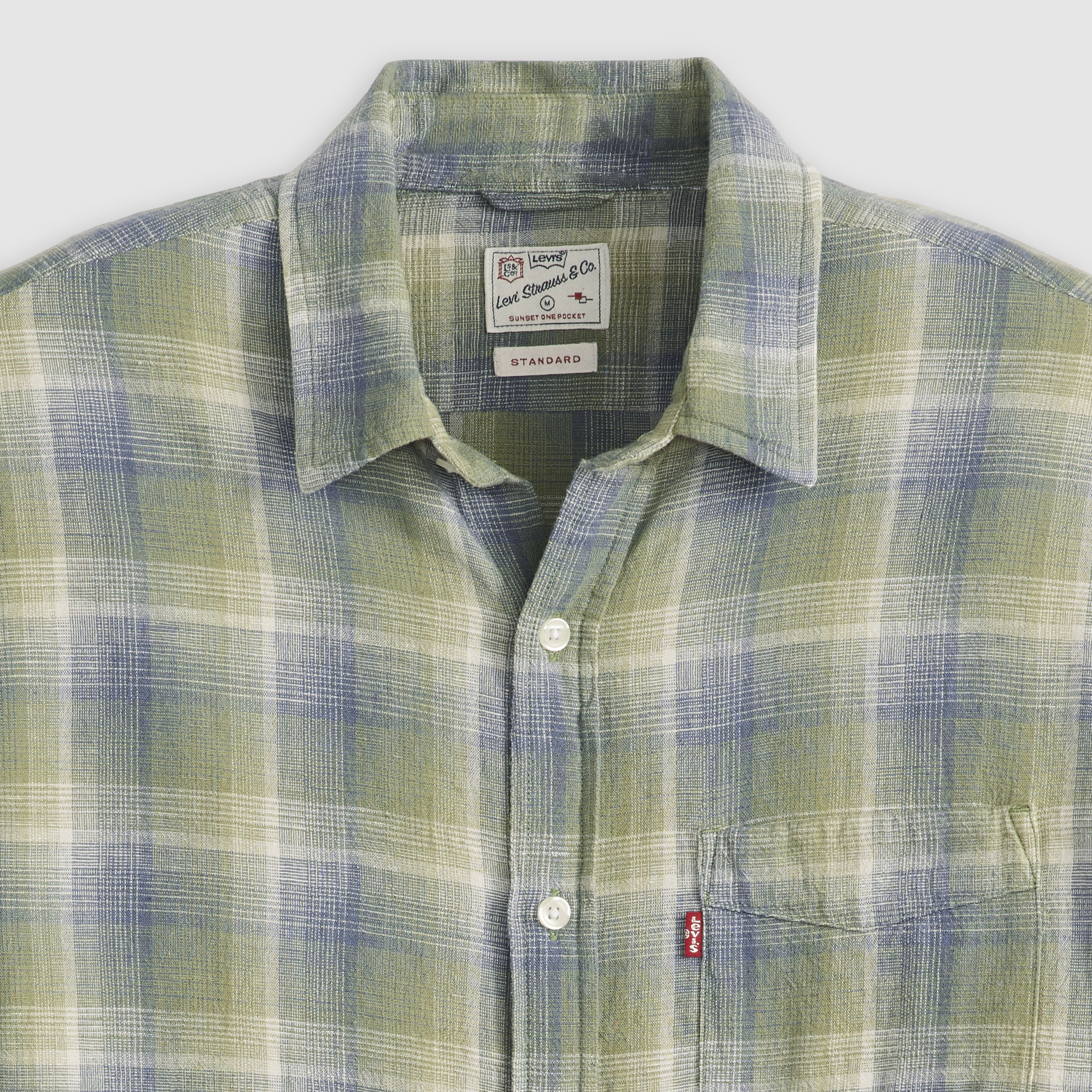 Sunset One Pocket Cotton Linen Standard Fit Shirt 6