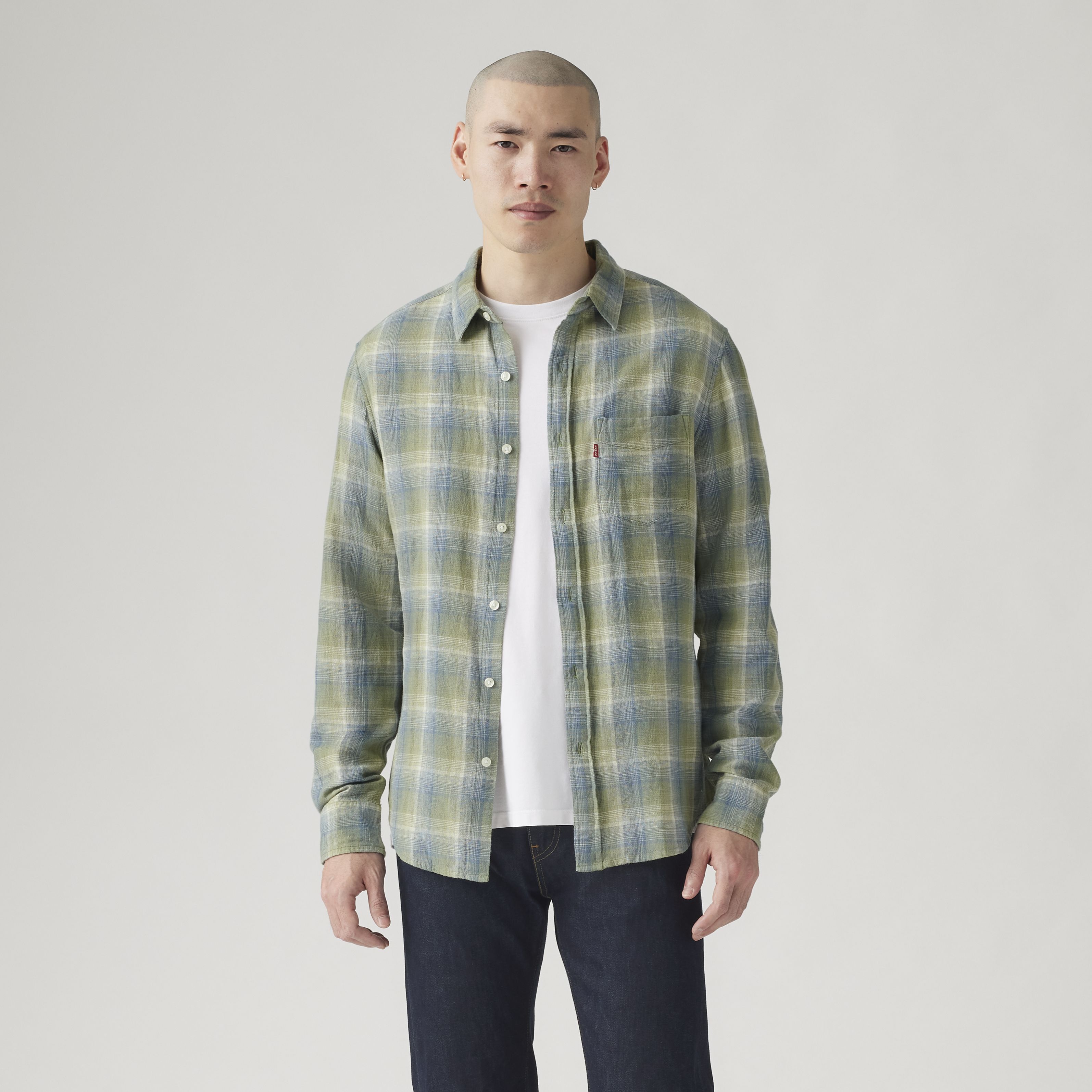 Sunset One Pocket Cotton Linen Standard Fit Shirt 3