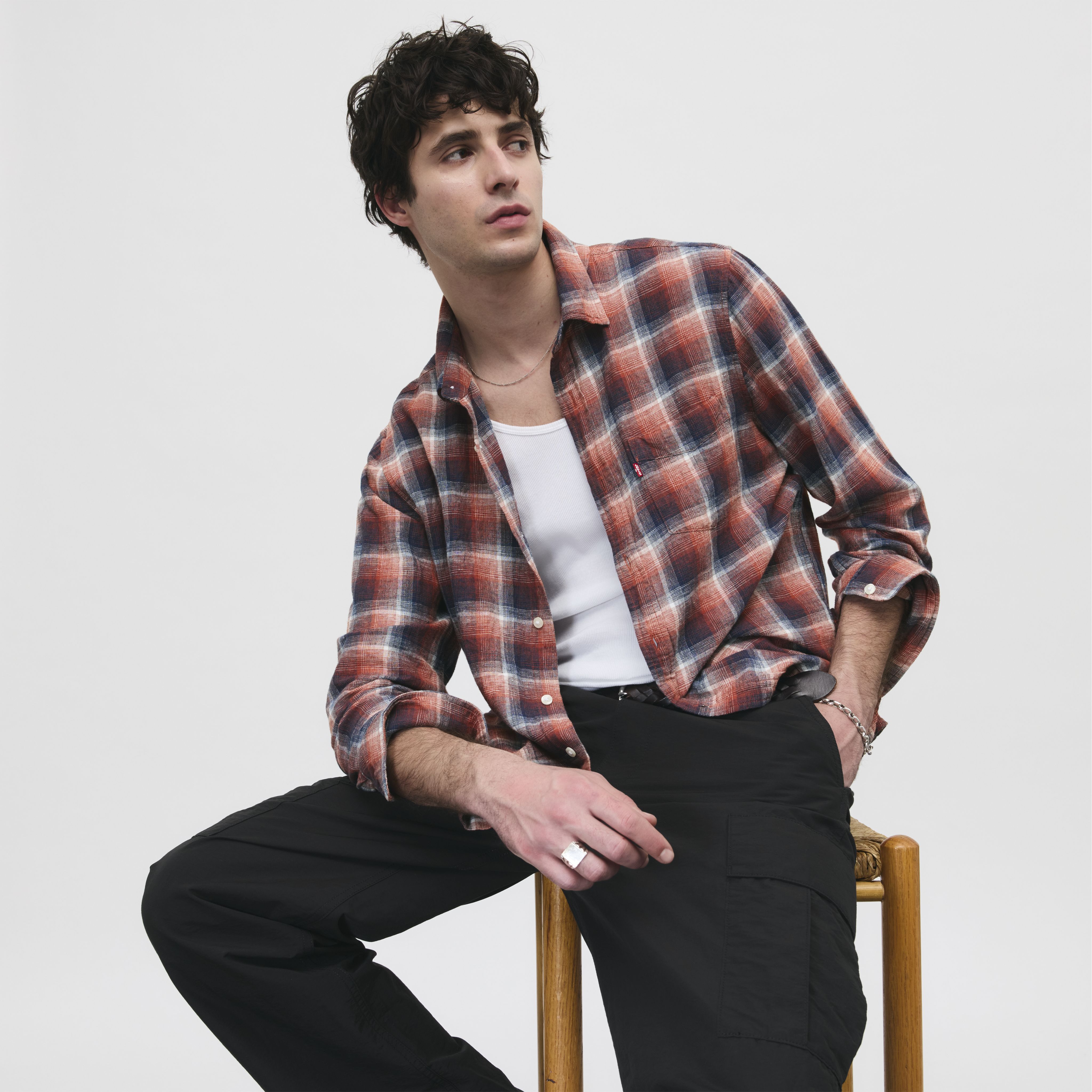 Sunset One Pocket Cotton Linen Standard Fit Shirt 3